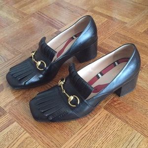 Gucci Polly Kiltie leather 55mm horsebit loafers